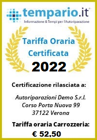 Certificazione costo orario 2021