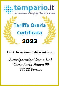 Certificazione costo orario 2023